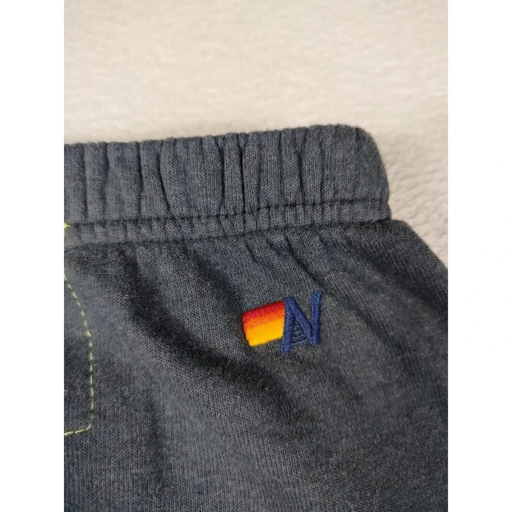 Aviator Nation Venice Sweatpants Youth 12 Gray Fleece Jogger Rainbow Logo